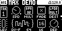 LFO page with DV-F waveform, 16-step mode, and SPH 64.