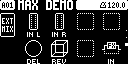 External Mixer in mono mode, with separate IN L and IN R level controls.