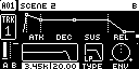 Scene 2 selected as B, with different frequency and resonance values.