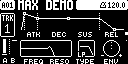 Filter page with Scene mode enabled and the A/B indicator at the left.